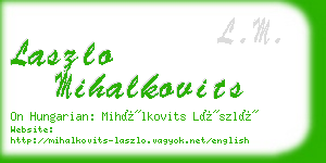 laszlo mihalkovits business card